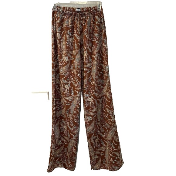 Y2K Two Piece Set Brown Palisades Paisley High Rise Pants + Top Windsor Boho 2pc - Picture 10 of 15